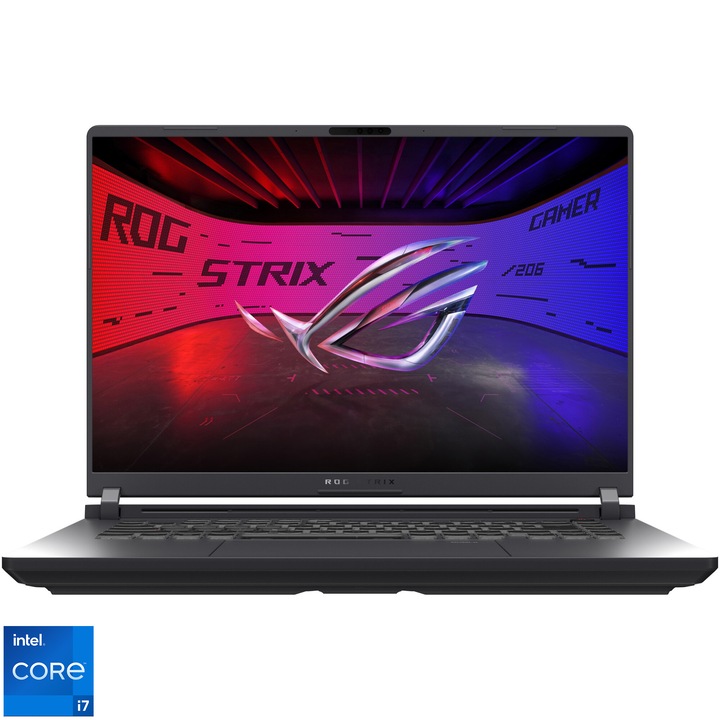 Laptop Gaming ASUS ROG Strix G16 G615JHR cu procesor Intel® Core™ i7 14650HX pana la 5.2GHz, 16'', Full HD+, WUXGA, IPS, 165Hz, 32GB DDR5 RAM, 512GB SSD, NVIDIA® GeForce RTX 5050 8GB GDDR7, No OS, Eclipse Gray