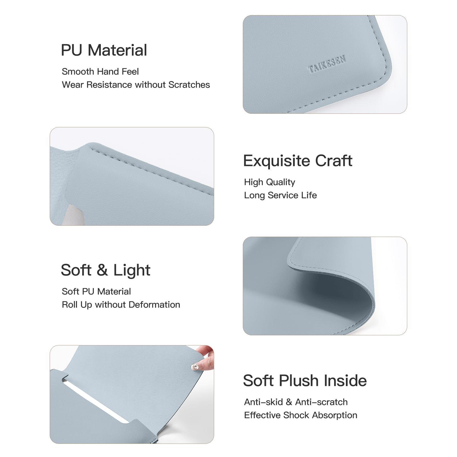 Husa Laptop, 13-14 inch piele PU premium compatibila cu MacBook Air, MacBook Pro, Piele Ecologica, Marime Universala, 34.5x25.3cm, Albastru