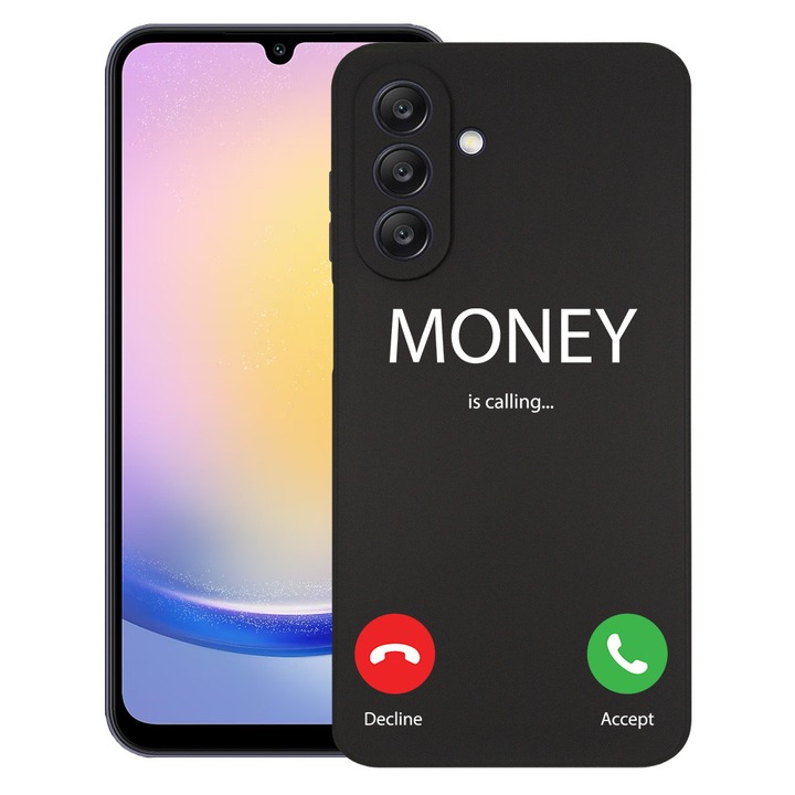 BestCase® Husa pentru Samsung Galaxy A56, Money Is Calling, Slim Silicon 0.8MM, Antisoc, Protectie camera si ecran, 1992021 B 986