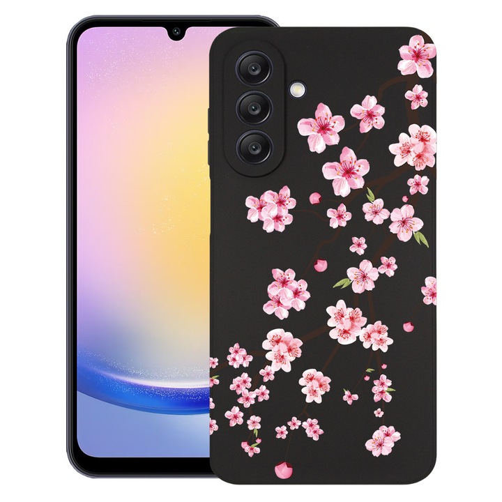BestCase® Samsung Galaxy A17 5G Ultra Slim Szilikon Tok Japán Cseresznyefa Designnal, 2042411 B 1475