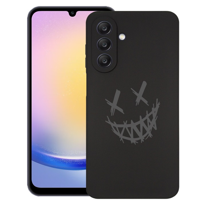 Силиконов калъф BestCase за Realme 14x 5G, Smile please, Slim SIlicon 0.8MM, Camera Protection, Black, 1988288 B 1471