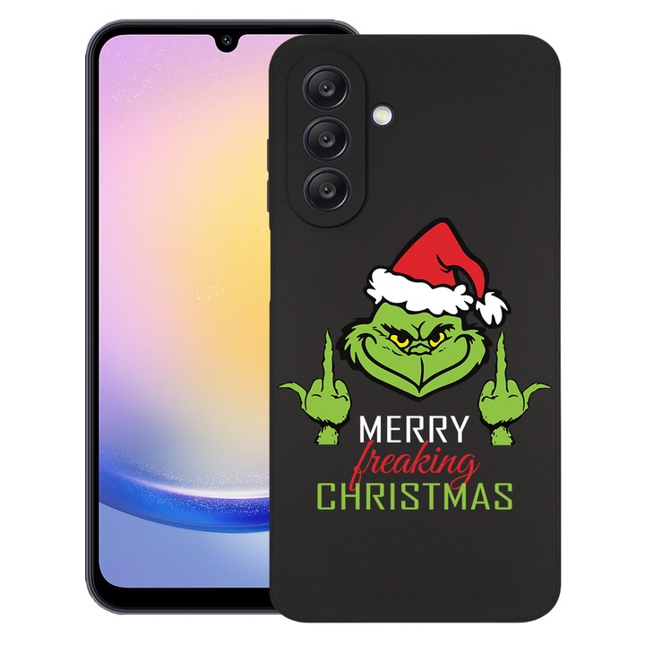 BestCase® Szilikon Ultra Slim tok Samsung Galaxy A17 5G-hez Grinches designnal - Merry Xmas, 2042411 B 1603