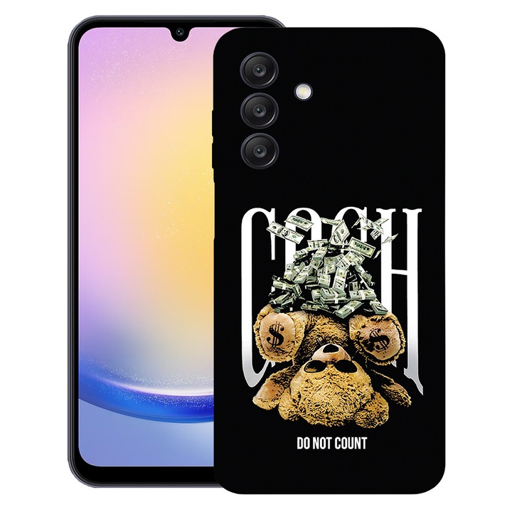 BestCase® Husa pentru Samsung Galaxy A56, Teddy Bear Money, Slim Silicon 0.8MM, Antisoc, Protectie camera si ecran, 1992021 B 1460