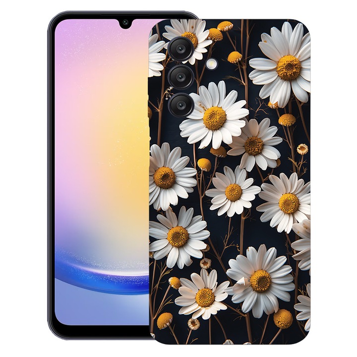 BestCase® TPU Ultra Slim tok Kompatibilis Samsung Galaxy A37 5G-vel, 3D Daisy, Kamera védelem, Kopásálló, 3128368 B 1439