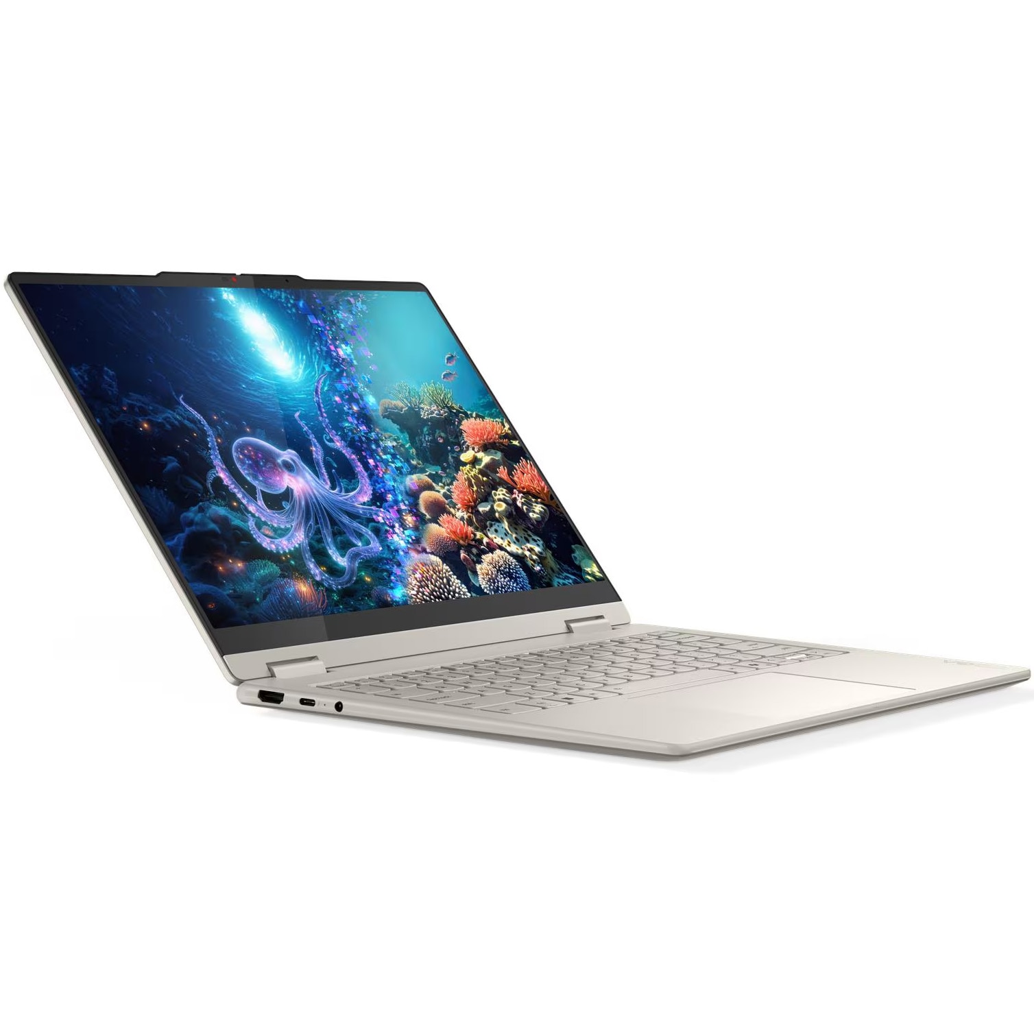 Laptop Lenovo Yoga 7 2-in-1 14ILL10 cu procesor Intel® Core Ultra 7 258V pana la 4.8GHz, 14" 2.8K, WQXGA+, OLED, 120Hz, Touch, 32GB LPDDR5x RAM, 1TB SSD, Intel® Arc™ Graphics, No OS, Seashell