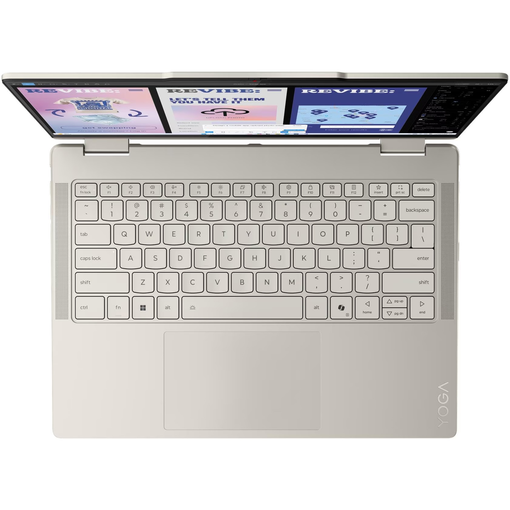 Laptop Lenovo Yoga 7 2-in-1 14ILL10 cu procesor Intel® Core Ultra 7 258V pana la 4.8GHz, 14" 2.8K, WQXGA+, OLED, 120Hz, Touch, 32GB LPDDR5x RAM, 1TB SSD, Intel® Arc™ Graphics, No OS, Seashell