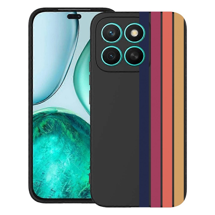 BestCase® Husa pentru Motorola Moto G86 cu Design Retro Lines, TPU Mat Ultra Slim, 2060077 B 1478
