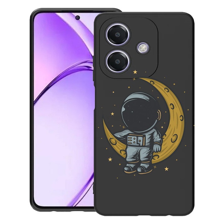 BestCase® Husa pentru OPPO A60 5G / A40 / A40M, Astronaut on Moon, Slim Silicon 0.8MM, Antisoc, Protectie camera si ecran, 1994500 B 997