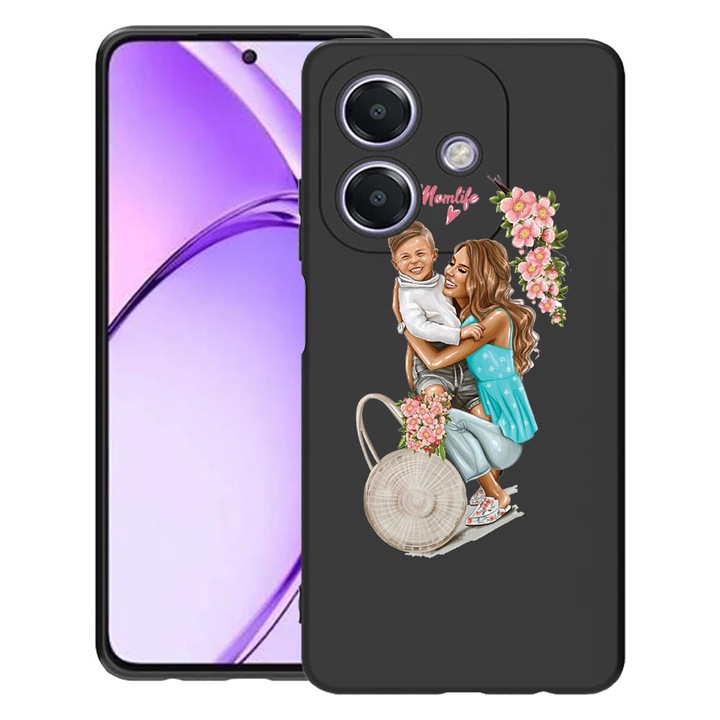BestCase® Husa pentru OPPO A60 5G / A40 / A40M, Mom Life With a Boy, Slim Silicon 0.8MM, Antisoc, Protectie camera si ecran, 1994500 B 559