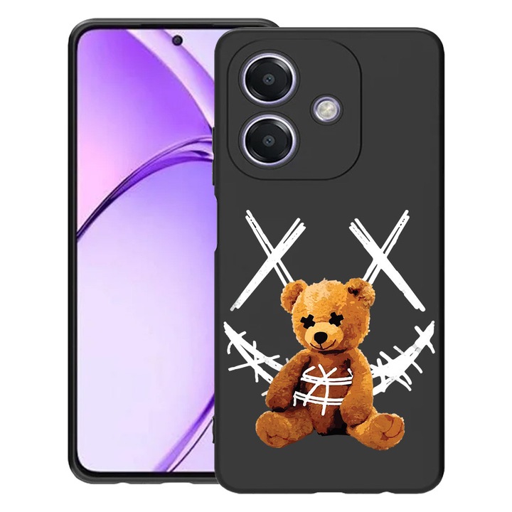 BestCase® Husa pentru OPPO A60 5G / A40 / A40M, Teddy Bear Smile, Slim Silicon 0.8MM, Antisoc, Protectie camera si ecran, 1994500 B 982