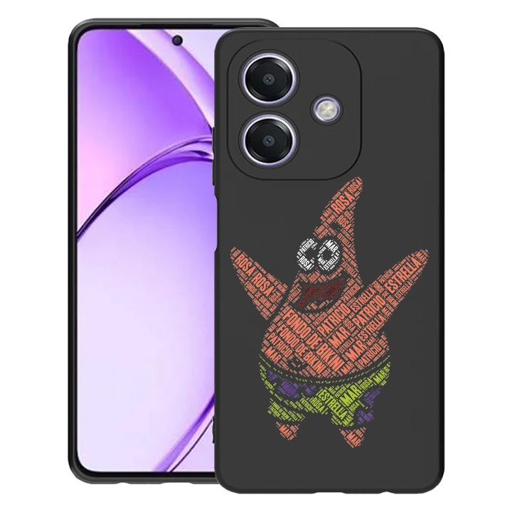 BestCase® Husa pentru OPPO A60 5G / A40 / A40M, Patrick Star, Slim Silicon 0.8MM, Antisoc, Protectie camera si ecran, 1994500 B 1484