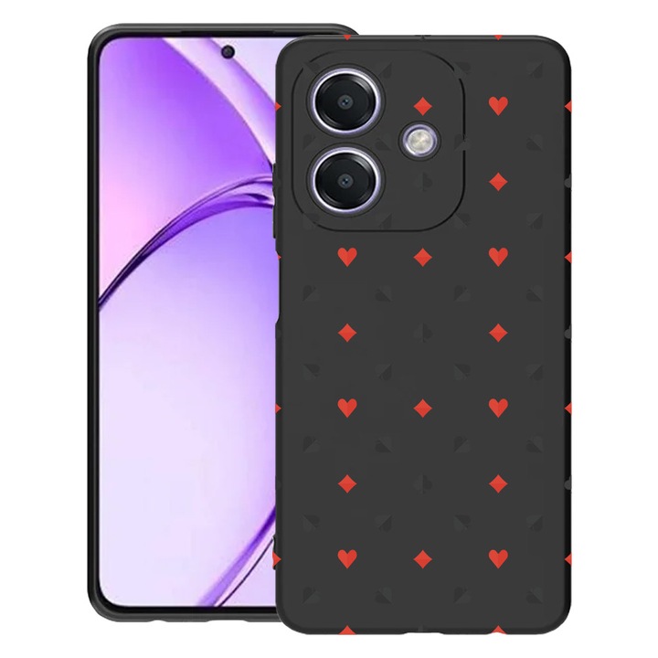 BestCase® Husa pentru OPPO A60 5G / A40 / A40M, Poker Pattern, Slim Silicon 0.8MM, Antisoc, Protectie camera si ecran, 1994500 B 1448