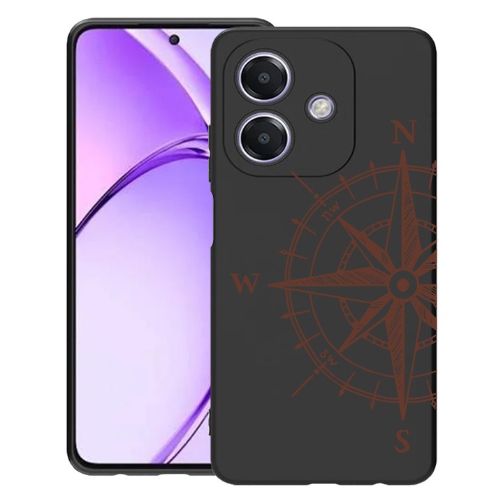 BestCase® Husa pentru OPPO A60 5G / A40 / A40M, Compass, Slim Silicon 0.8MM, Antisoc, Protectie camera si ecran, 1994500 B 971