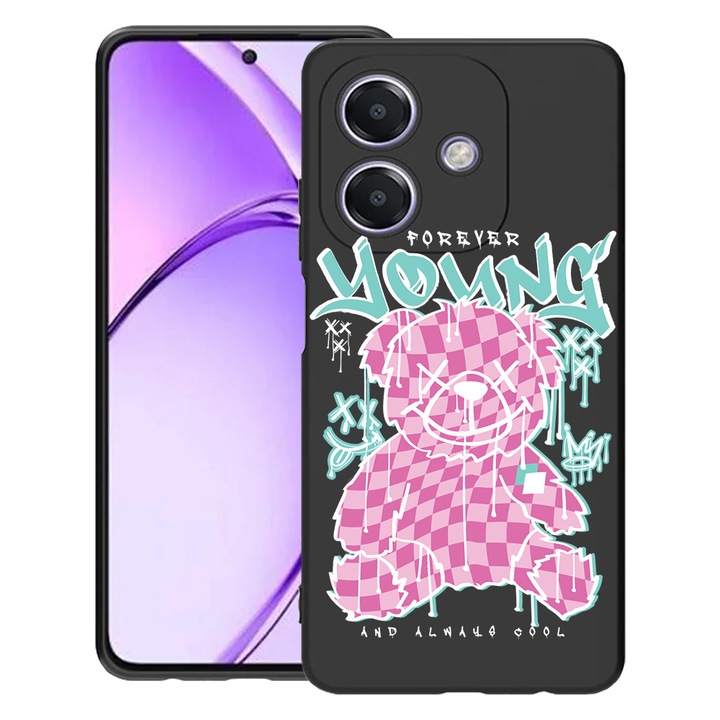 BestCase® Husa pentru OPPO A60 5G / A40 / A40M, Teddy Bear Forever Young, Slim Silicon 0.8MM, Antisoc, Protectie camera si ecran, 1994500 B 1566