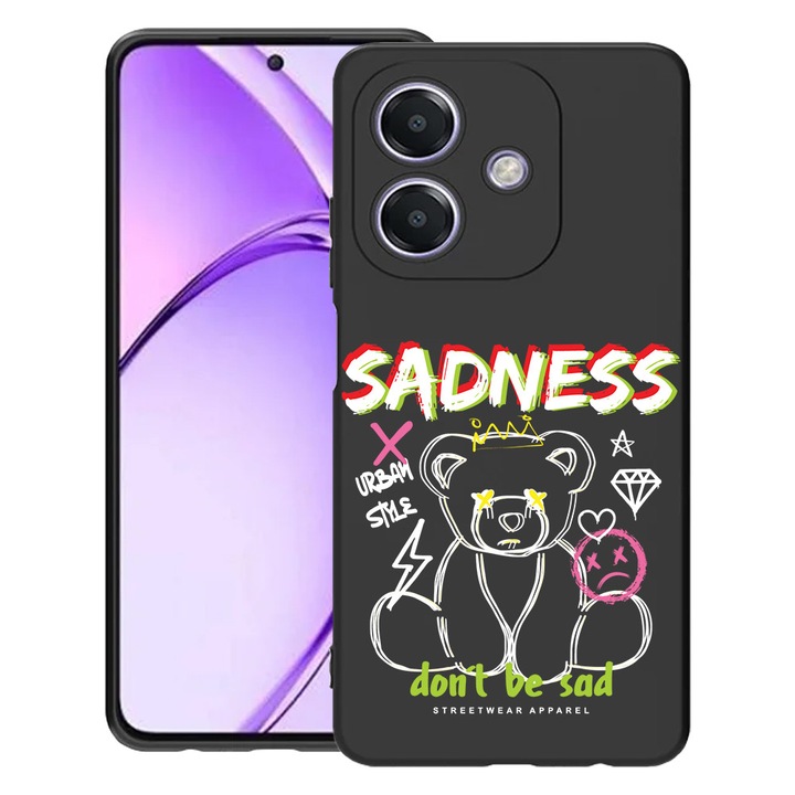 BestCase® Husa pentru OPPO A60 5G / A40 / A40M, Teddy Bear Sadness, Slim Silicon 0.8MM, Antisoc, Protectie camera si ecran, 1994500 B 1558
