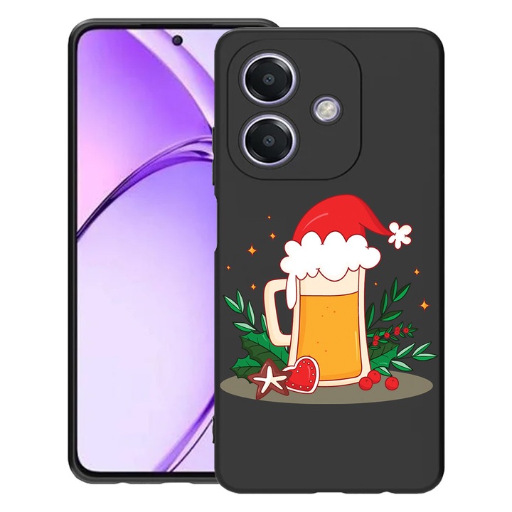 BestCase® Husa pentru OPPO A60 5G / A40 / A40M, Xmas Beer, Slim Silicon 0.8MM, Antisoc, Protectie camera si ecran, 1994500 B 1607