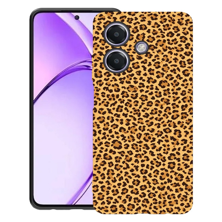 BestCase® Husa pentru OPPO A60 5G / A40 / A40M, Leopard pattern, Slim Silicon 0.8MM, Antisoc, Protectie camera si ecran, 1994500 B 1445
