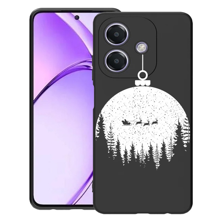 BestCase® Husa pentru OPPO A60 5G / A40 / A40M, Xmas Globe, Slim Silicon 0.8MM, Antisoc, Protectie camera si ecran, 1994500 B 1605