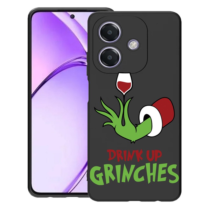 BestCase® Husa pentru OPPO A60 5G / A40 / A40M, Grinches - Drink Up, Slim Silicon 0.8MM, Antisoc, Protectie camera si ecran, 1994500 B 1604