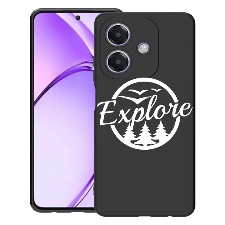 BestCase® Husa pentru OPPO A60 5G / A40 / A40M, Lets get Explore, Slim Silicon 0.8MM, Antisoc, Protectie camera si ecran, 1994500 B 1651
