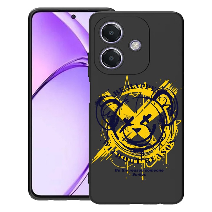 BestCase® Husa pentru OPPO A60 5G / A40 / A40M, Teddy Bear Be Happy, Slim Silicon 0.8MM, Antisoc, Protectie camera si ecran, 1994500 B 1559