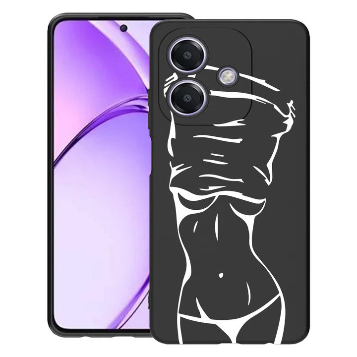BestCase® Husa pentru OPPO A60 5G / A40 / A40M, Woman Body, Slim Silicon 0.8MM, Antisoc, Protectie camera si ecran, 1994500 B 1670