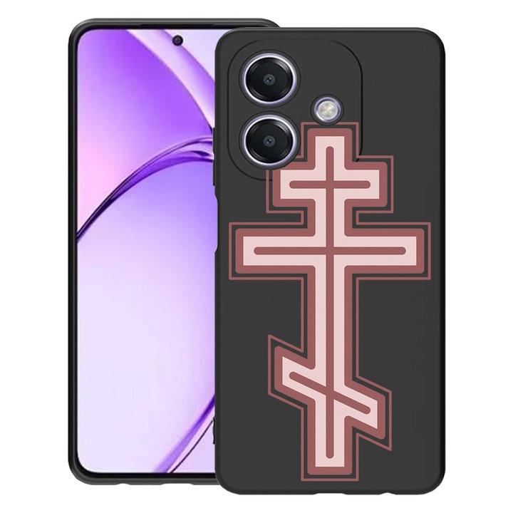 BestCase® Husa pentru OPPO A60 5G / A40 / A40M, Classic Cross Red, Slim Silicon 0.8MM, Antisoc, Protectie camera si ecran, 1994500 B 1792