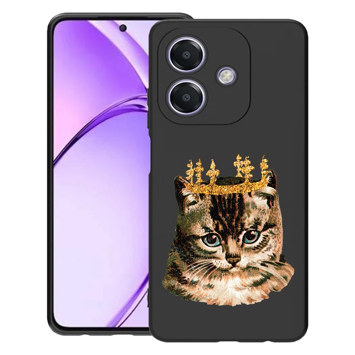 BestCase® Husa pentru OPPO A60 5G / A40 / A40M, King Cat, Slim Silicon 0.8MM, Antisoc, Protectie camera si ecran, 1994500 B 1795