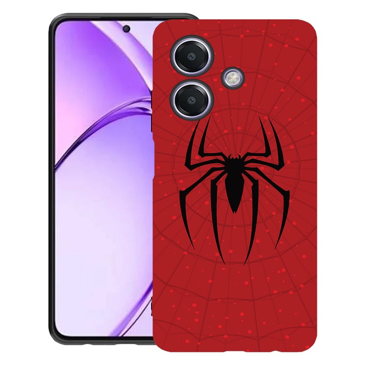 BestCase 0.8mm Slim Szilikon telefontok, kompatibilis modell OPPO A60 5G / A40 / A40M, Spider, Kamera védő, Fekete, 1994500 B 1433