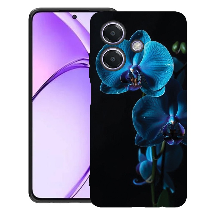 BestCase® Husa pentru OPPO A60 5G / A40 / A40M, Blue Orchid, Slim Silicon 0.8MM, Antisoc, Protectie camera si ecran, 1994500 B 1403