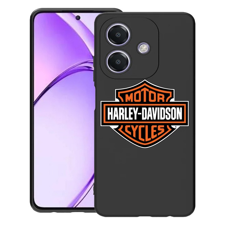 BestCase® Husa pentru OPPO A60 5G / A40 / A40M, Harley-Davidson, Slim Silicon 0.8MM, Antisoc, Protectie camera si ecran, 1994500 B 1744