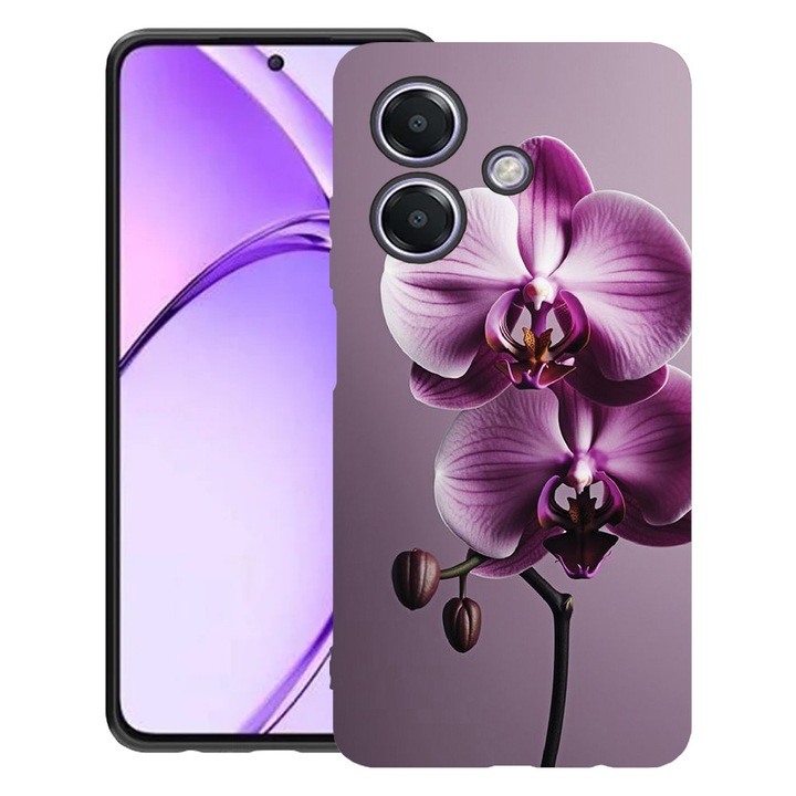 BestCase® Husa pentru OPPO A60 5G / A40 / A40M, Pink Orchid, Slim Silicon 0.8MM, Antisoc, Protectie camera si ecran, 1994500 B 1405