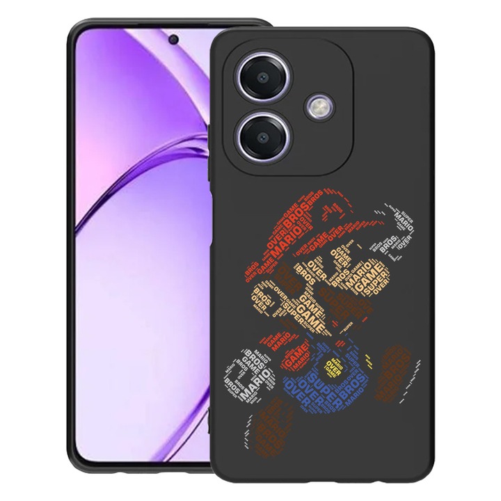BestCase® Husa pentru OPPO A60 5G / A40 / A40M, Calligraphy Super Maria, Slim Silicon 0.8MM, Antisoc, Protectie camera si ecran, 1994500 B 1537