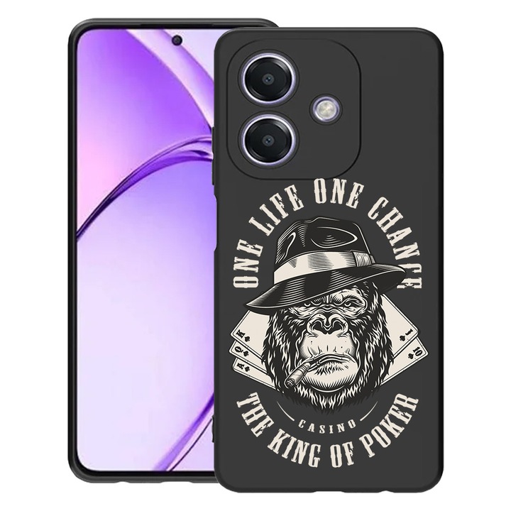 BestCase® Husa pentru OPPO A60 5G / A40 / A40M, King Mafia Monkey, Slim Silicon 0.8MM, Antisoc, Protectie camera si ecran, 1994500 B 1495