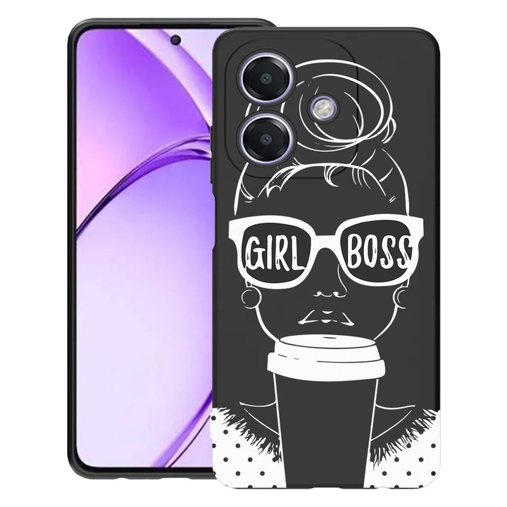 BestCase® Husa pentru OPPO A60 5G / A40 / A40M, Girl Boss, Slim Silicon 0.8MM, Antisoc, Protectie camera si ecran, 1994500 B 1808
