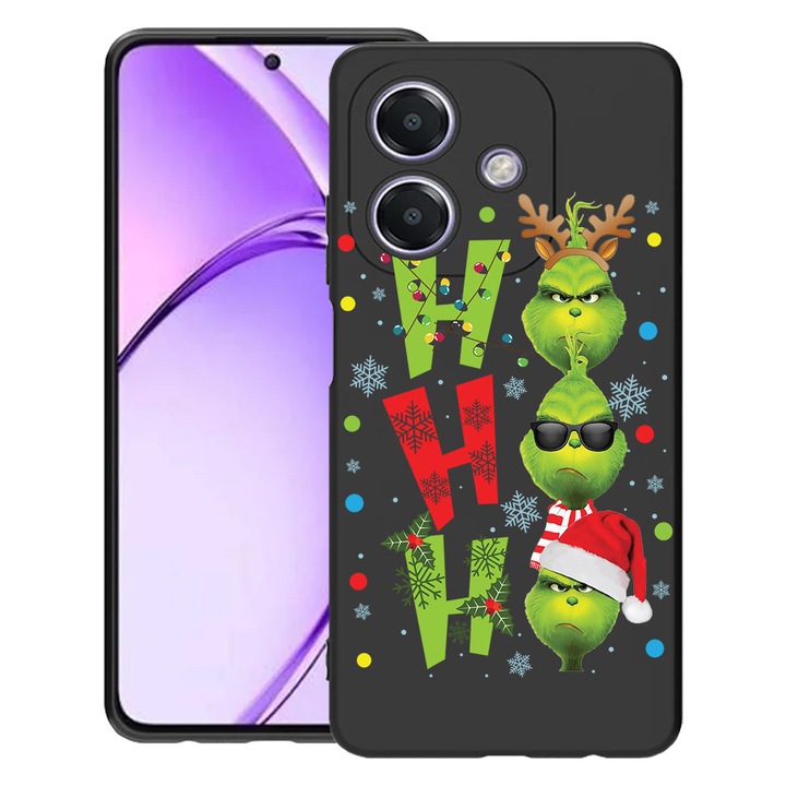 BestCase® Husa pentru OPPO A60 5G / A40 / A40M, Grinches - Ho Ho Ho, Slim Silicon 0.8MM, Antisoc, Protectie camera si ecran, 1994500 B 1602