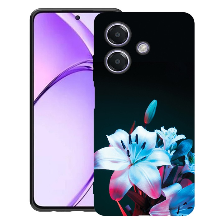 BestCase® Husa pentru OPPO A60 5G / A40 / A40M, Orchid Flower, Slim Silicon 0.8MM, Antisoc, Protectie camera si ecran, 1994500 B 1377