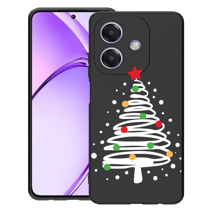 BestCase® Husa pentru OPPO A60 5G / A40 / A40M, Crhistmas Tree, Slim Silicon 0.8MM, Antisoc, Protectie camera si ecran, 1994500 B 1608
