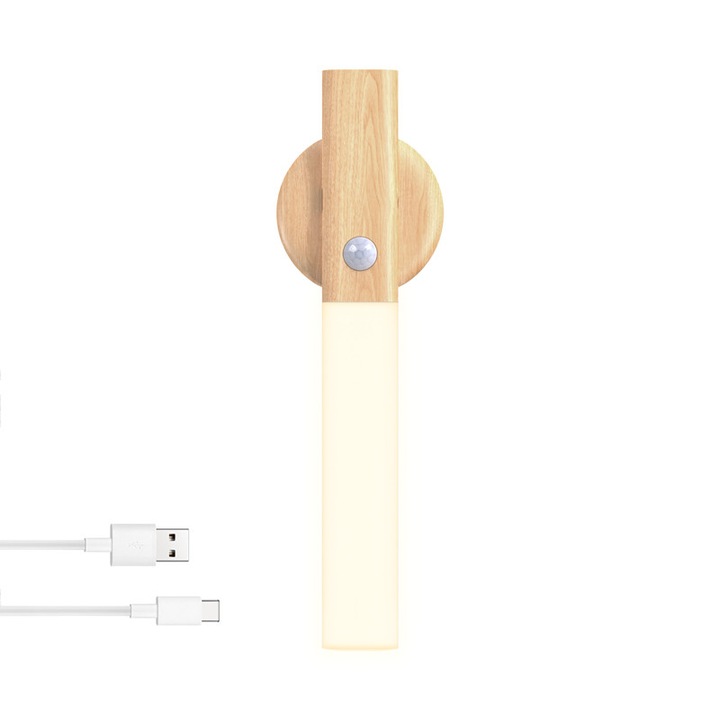 Сензор за движение, обхват на откриване 4 м, множество приложения, топла светлина, кръгъл дизайн