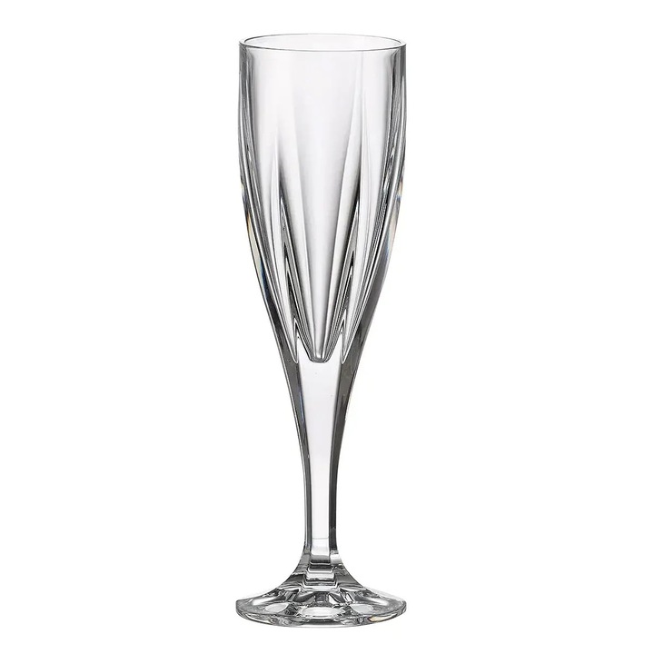 Set 6 pahare cristal Bohemia Victoria Flute 180ml