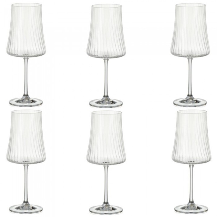 Set 6 pahare pentru vin Bohemia Cristal XTRA OPTIC 360ml