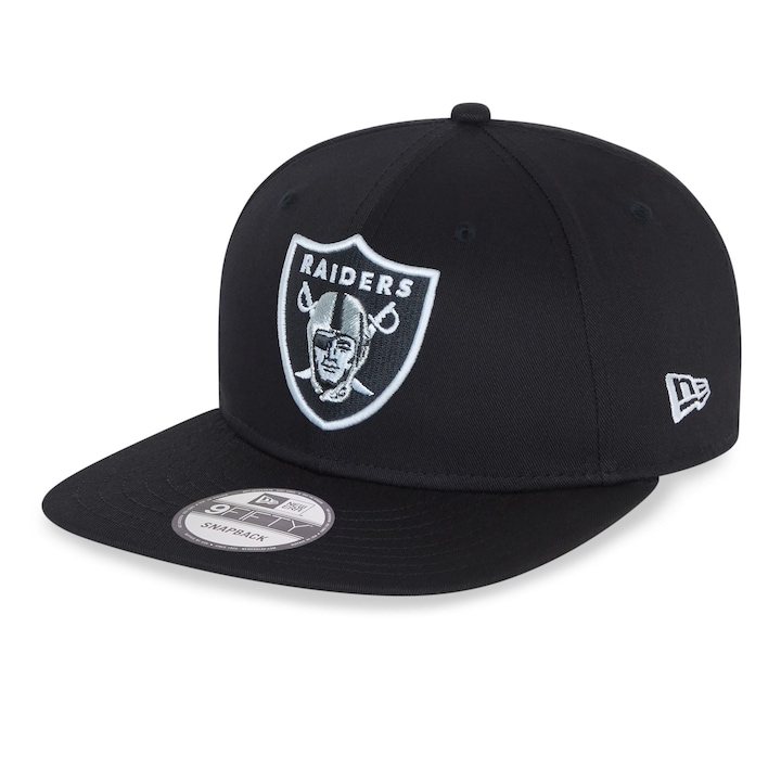 Шапка New Era Las Vegas Raiders 9Fifty Snapback, черна, размер M, плетена материя