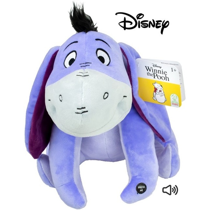 Плюшена играчка Disney Winnie the Pooh, EEEYORE, 30 см със звук, синя