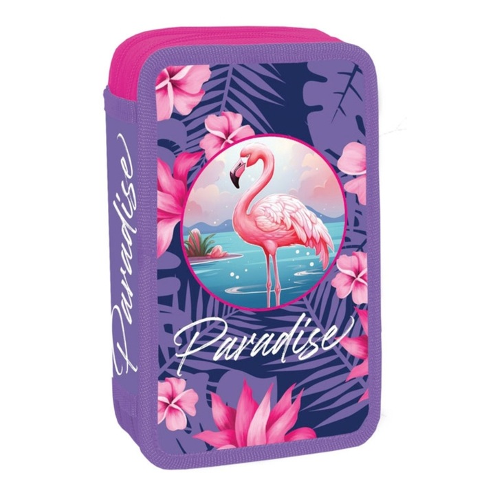 Несесер за моливи с 2 ципа, 29 части S-COOL SC2914, мотив Рай