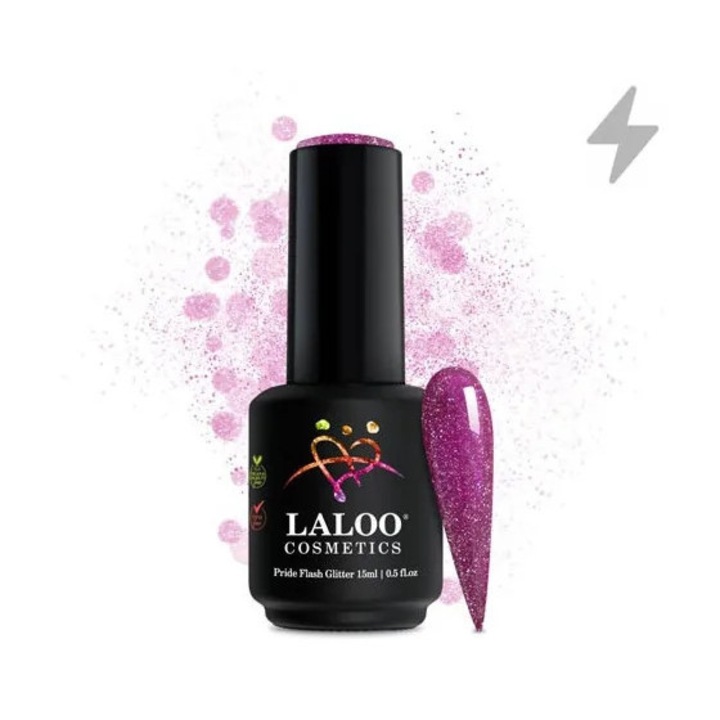 Гел лак Pride Flash Glitter 02 Grape Laloo 15ml