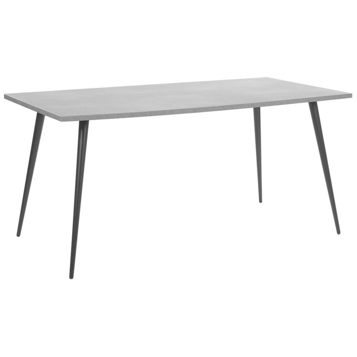 Masa de dining SANTIAGO Efect de beton 160 cm 80 cm