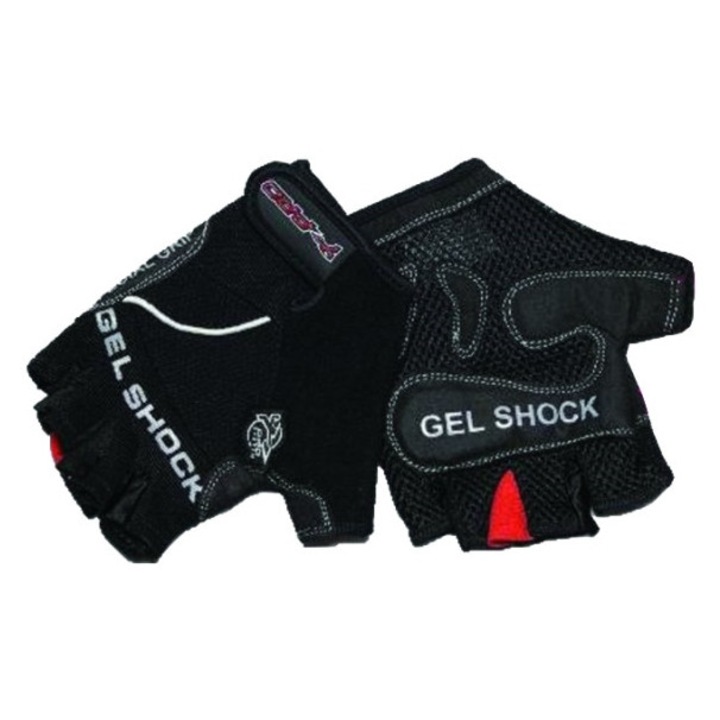 Manusi fitness dama, Olympus, tip "Gel Shock"pentru fitness, sala si antrenament din material respirabil Negru/Gri