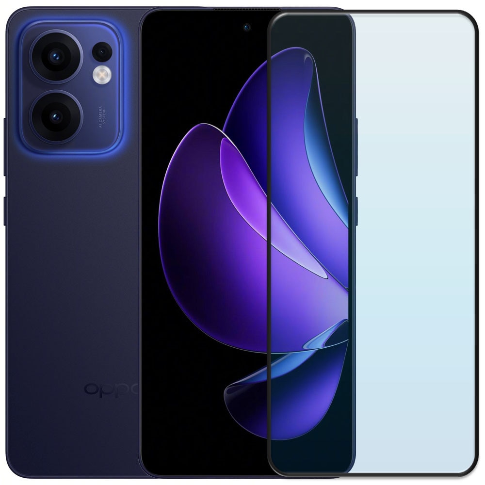 Folie din sticla securizata pentru Oppo Reno 13F / Reno13 FS, HAMSTERBOX Glass Shield, Protectie completa ecran, Full face, Aplicare rapida, Case Friendly, Transparenta