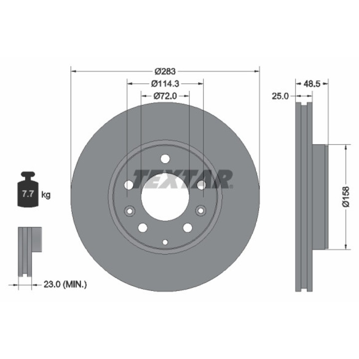Féktárcsa TEXTAR 92125503