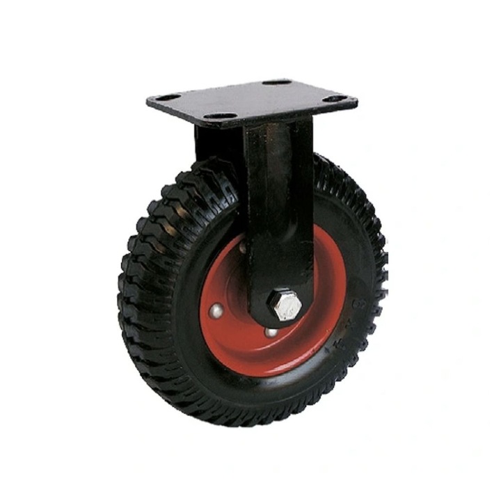 Roata, BKshop, Material Cauciuc/Metal, Rotita Fixa Fi160/150Kg, Cauciuc Negru, Rulment Cu Bile